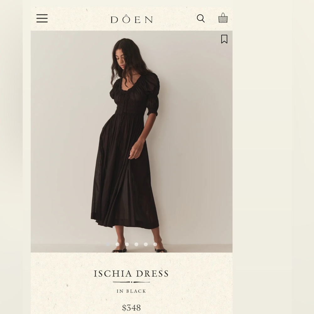 ‼️SOLD IN WHATNOT ‼️Doen Ischia Dress in Black
